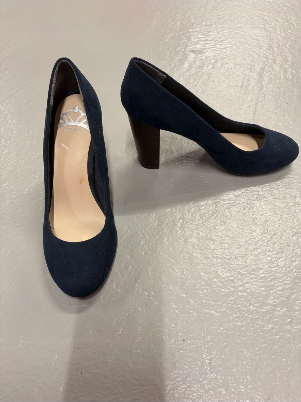 Fergalicious New Navy Round-Toe Block Heel Pumps